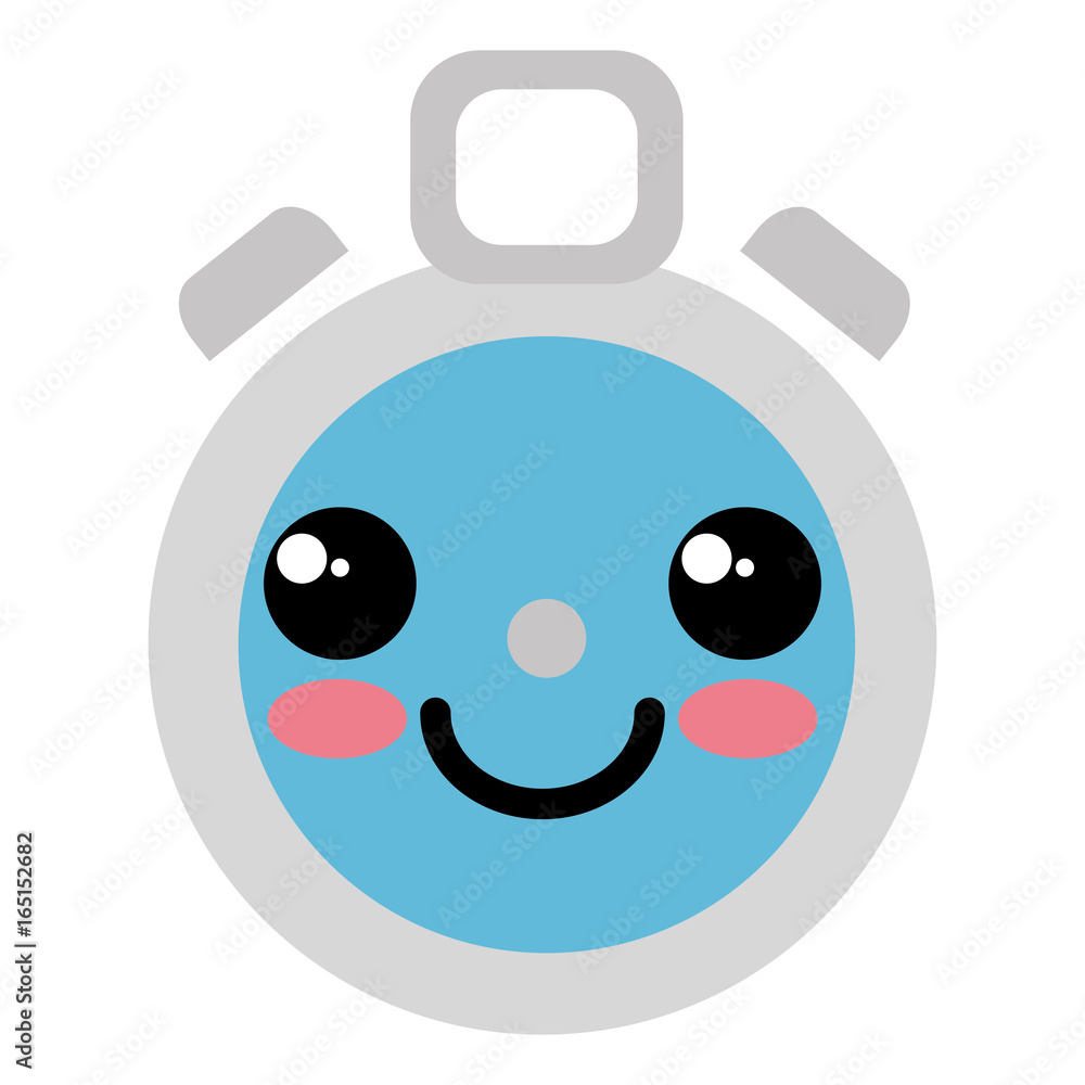 chronometer timer kawaii character vector illustration design chronometer timer kawaii character vector illustration design