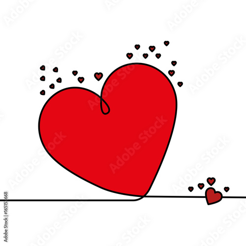 heart love card icon vector illustration design