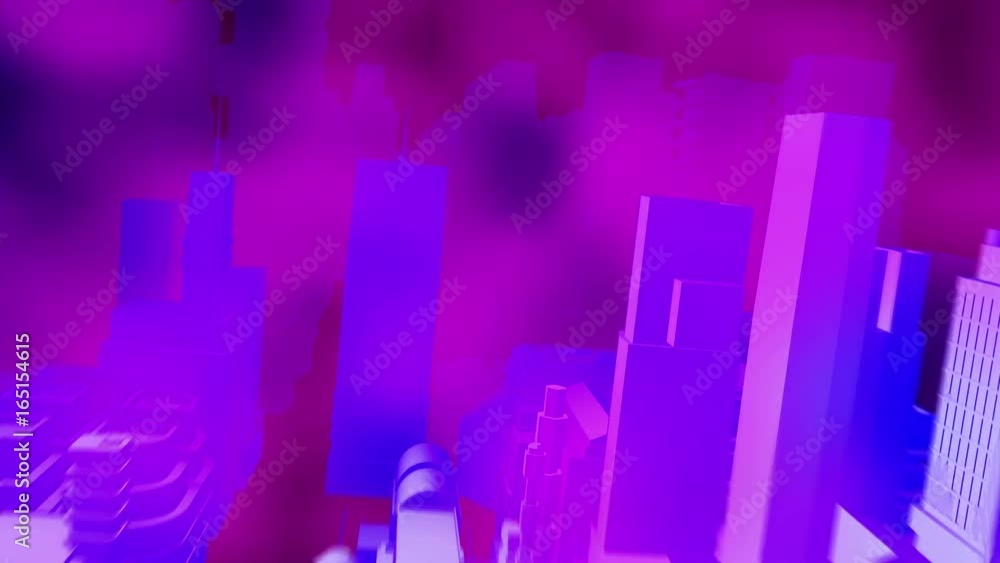 Retro Futuristic cityscape seamless background. Retro Futuristic cityscape seamless background.
