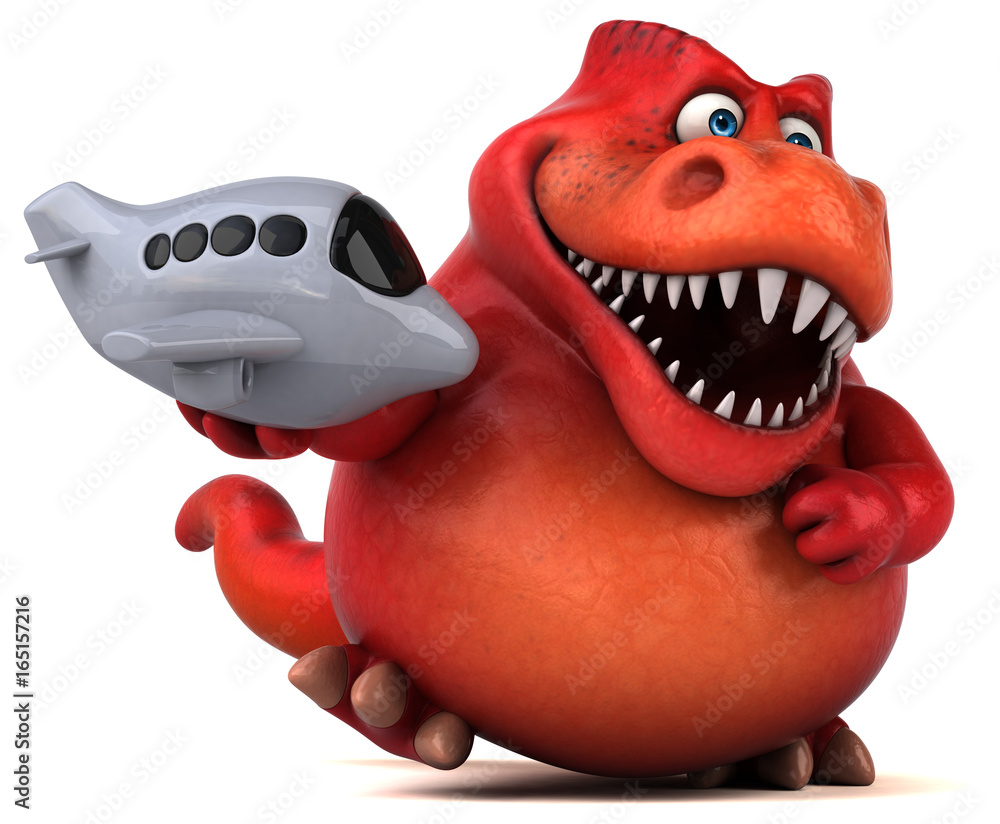 Fototapeta premium Fun dinosaur - 3D Illustration