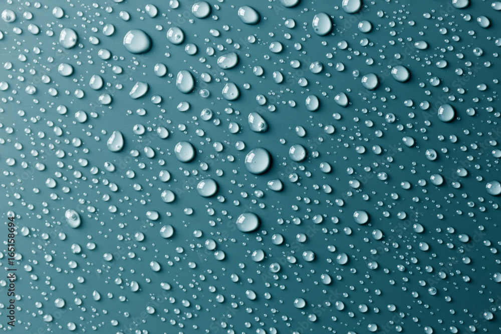 Rain drops on smooth surface