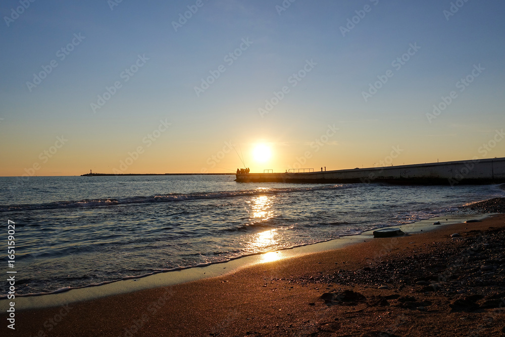 Sunset at the sea