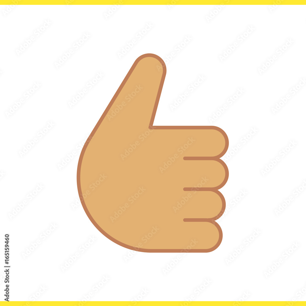 Thumbs up hand gesture color icon Thumbs up hand gesture color icon