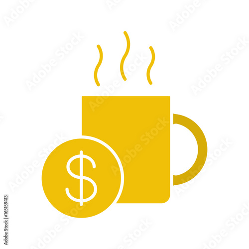 Buy cup of tea glyph color icon