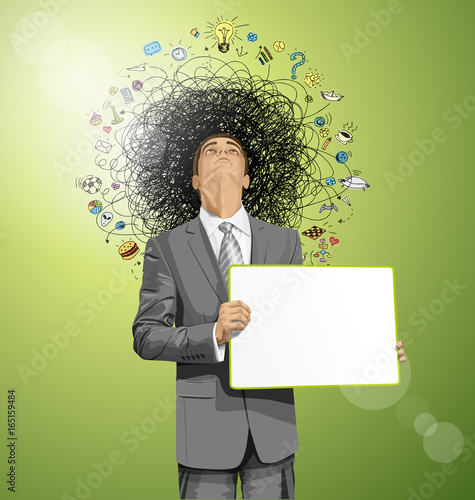 Businessman Looking Upwards