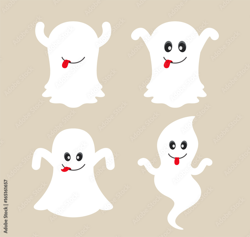 Cute ghost cartoon collection.