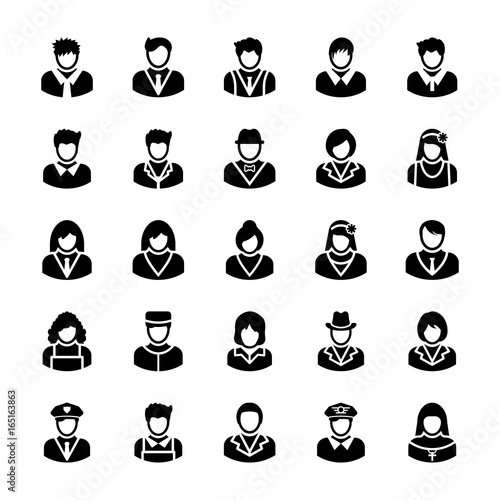 Avatars Glyph Vector Icons 7