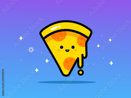 Pizza slice vector icon
