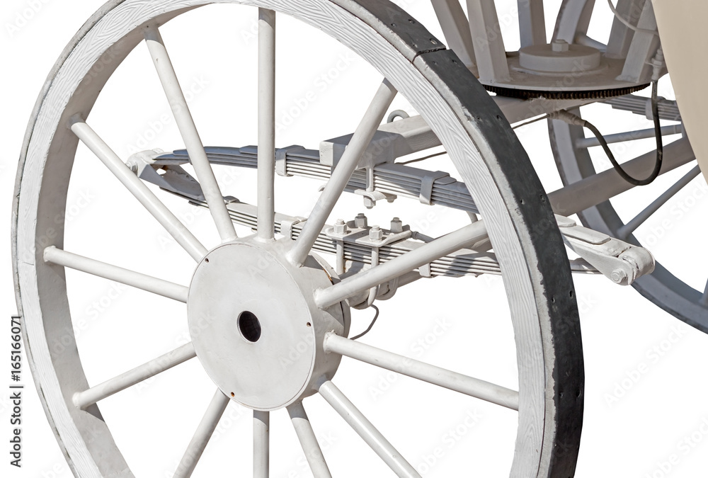 Wooden Wheel on an Old Horse Cart Wooden Wheel on an Old Horse Cart