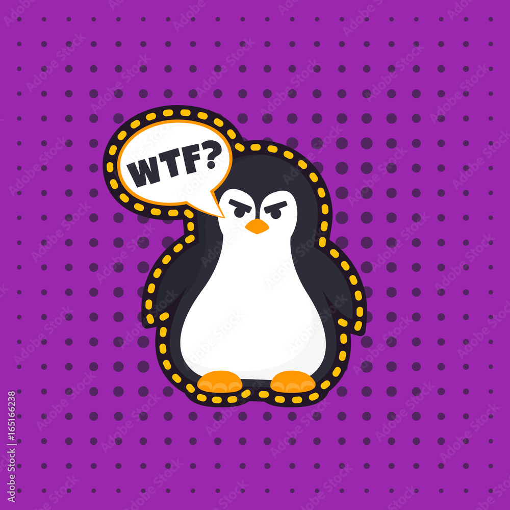 Naklejka premium angry pinguin sticker