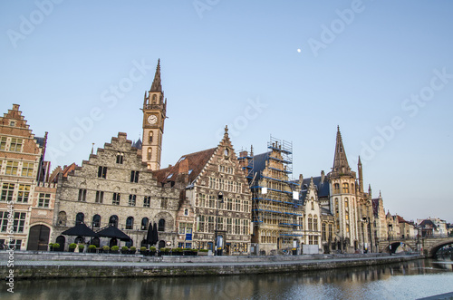 Old main buildings on the port of Ghent