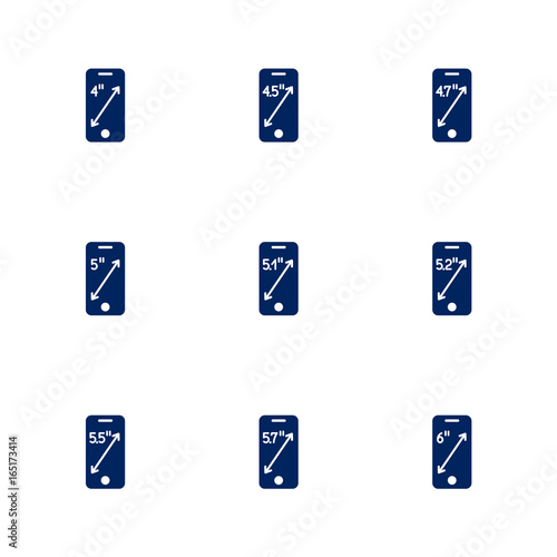 A picture depicting different diagonals of smartphones screens Free Download A picture depicting different diagonals of smartphones screens - GFXLoad