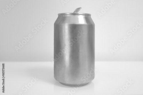 Aluminum Soda Can over White Background