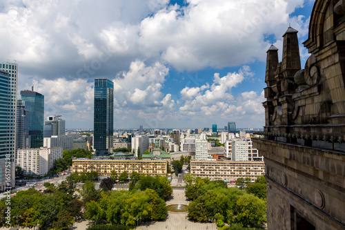 View from the observation deck of the Palace of Culture and Science.