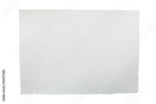 blank hand crafted paper sheet isolated