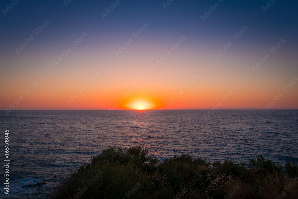 Sun Setting over Aegean Sea