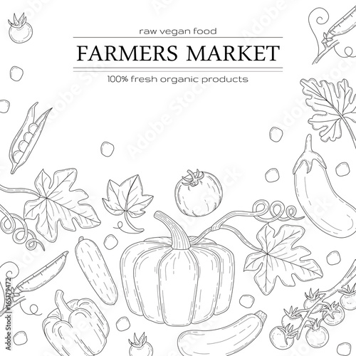 Organic food design template.