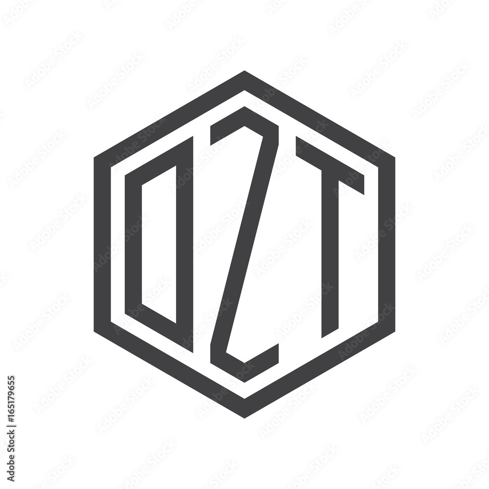 three-letter initials hexagon logo black three-letter initials hexagon logo black