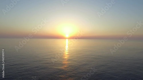 Sunrise panorama - aerial view 4k