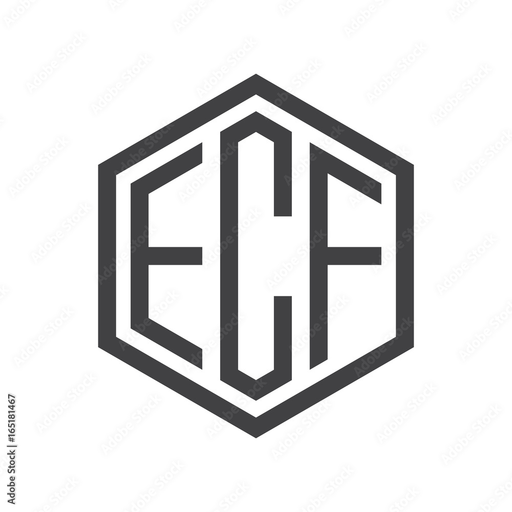 three-letter initials hexagon logo black three-letter initials hexagon logo black