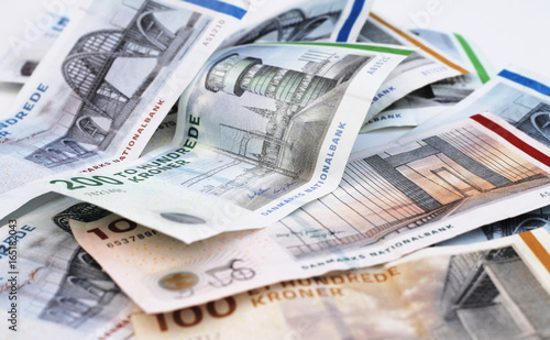 Canvastavla Danish money bills - Kroner