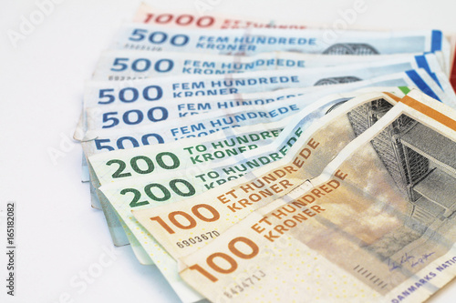 Danish money bills - Kroner photo