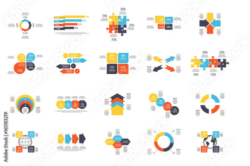 Set of infographics templates - Eps 10 vector - Fully and easy editable