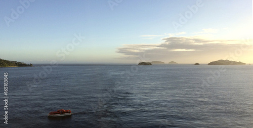 Scene of the Kawanasausau Strait, Milne Bay Province, Papua New Guinea.
