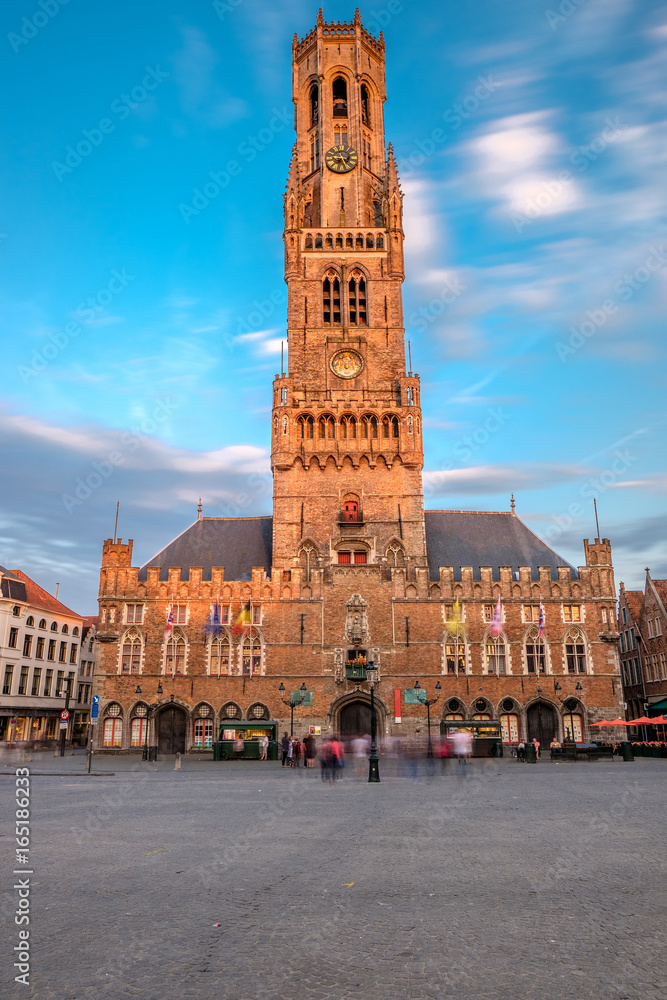 Belfry of Bruges on market square