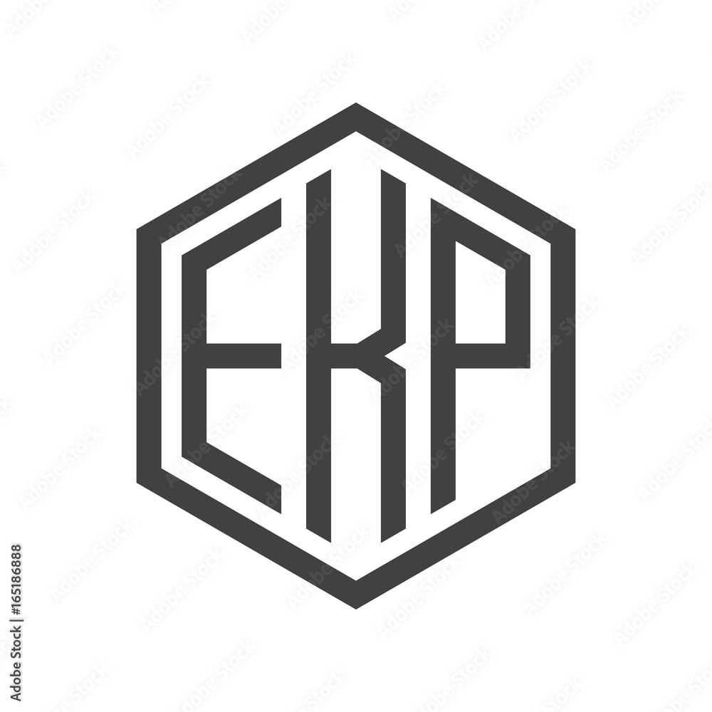 three-letter initials hexagon logo black three-letter initials hexagon logo black