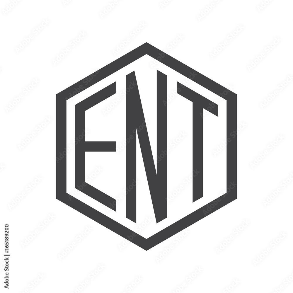 three-letter initials hexagon logo black three-letter initials hexagon logo black