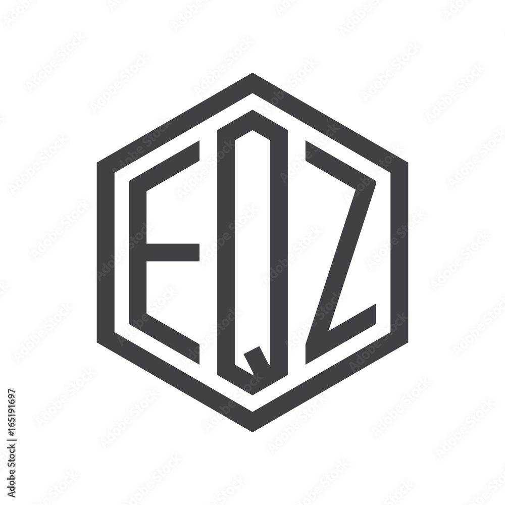 three-letter initials hexagon logo black three-letter initials hexagon logo black