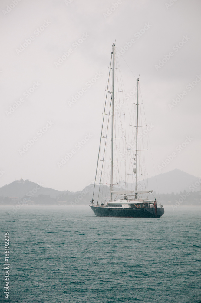 Sailboat on a Rainy Day Sailboat on a Rainy Day