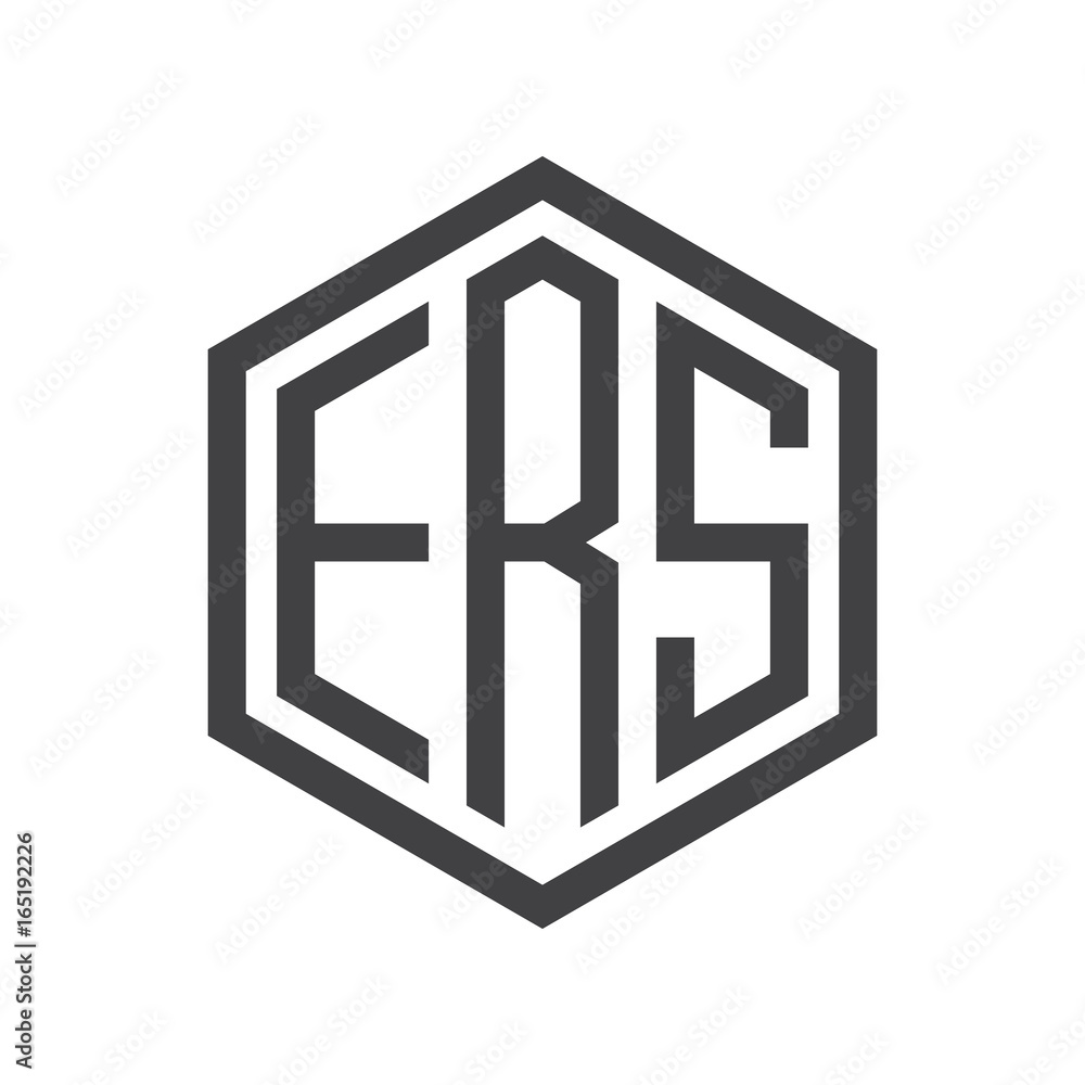 three-letter initials hexagon logo black three-letter initials hexagon logo black