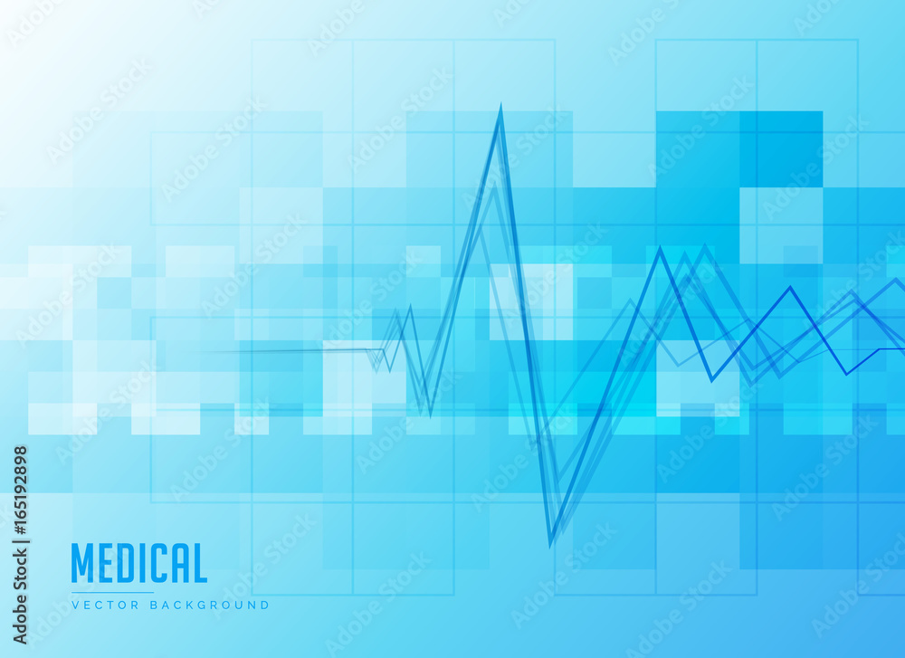 blue medical background with heartbeat line Stock Vector | Adobe Stock