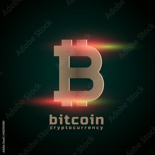 cryptocurrency bitcoin with light effect