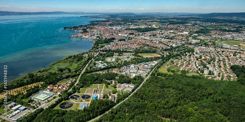 Luftaufnahme von Friedrichshafen am Bodensee
