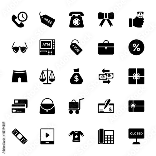 Shopping and Commerce Glyph Vector Icons 4