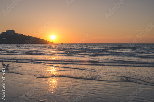 Fototapeta Naklejka Na Ścianę i Meble -  Beautiful Sunset over the Coast of Cornwall
