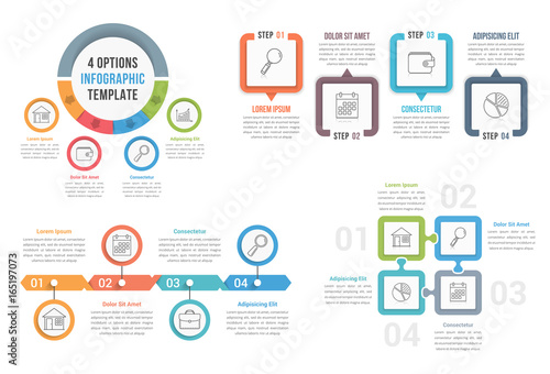 4 Steps Infographics