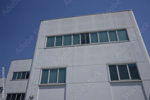 Exterior facade of industrial shed