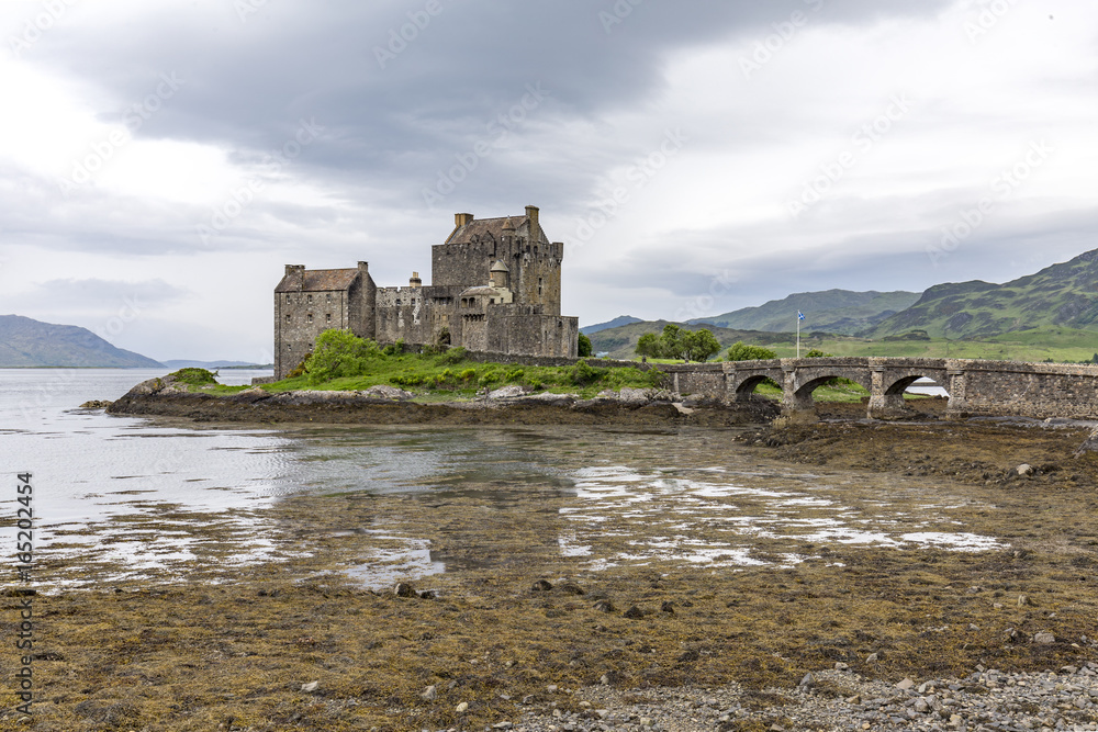 Eilean Donan Castle with stormy weather