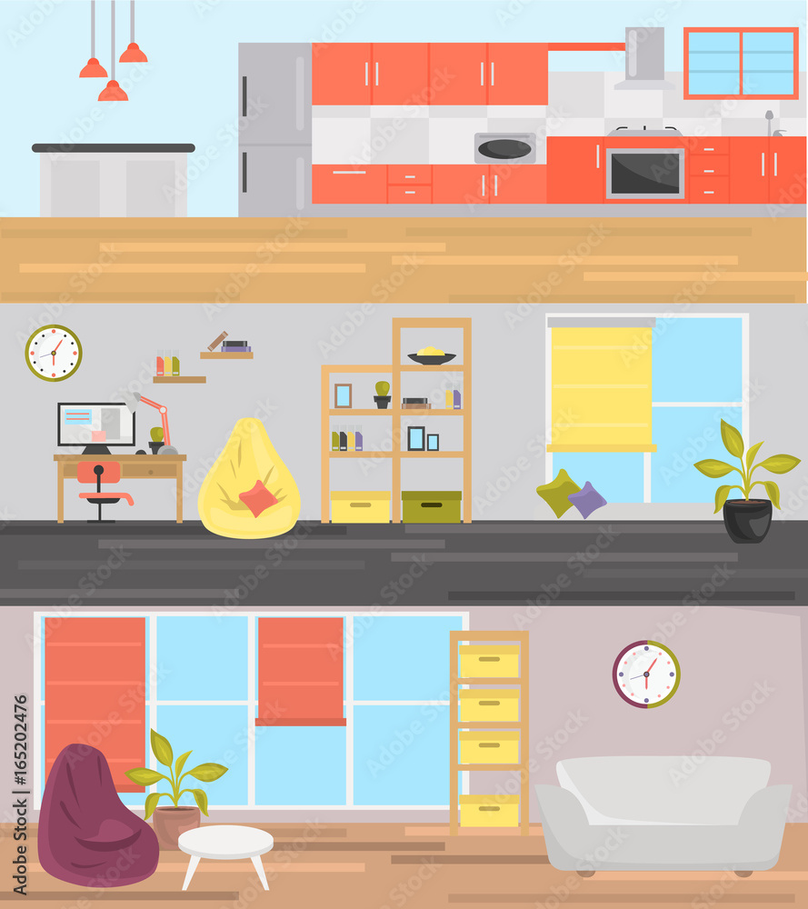 Apartment zone banner for web and mobile design Apartment zone banner for web and mobile design