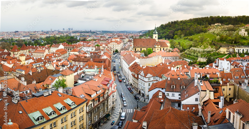 Obraz premium Prague cityscape with characteristic Chech architecture