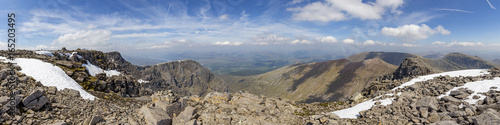 Top of Ben Nevis, Scotland, panorama