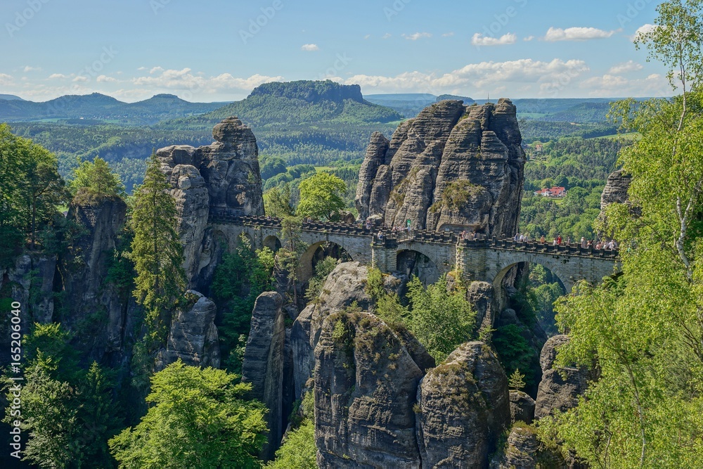 Obraz premium Sächsische Schweiz 2017 Wandern Berge Natur