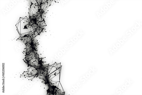 Abstract background of technology from digital connections 3d illustration black and white