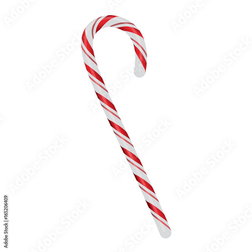 Christmas Candycane Isolated on White Illustration
