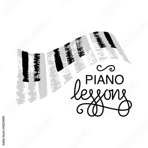 Piano lessons logo design