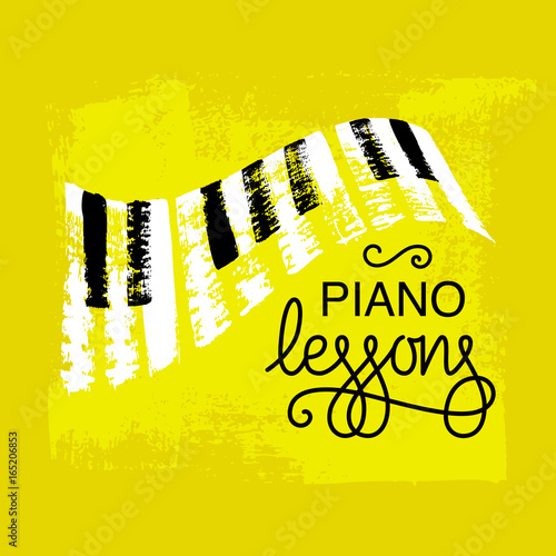 Piano lessons logo design